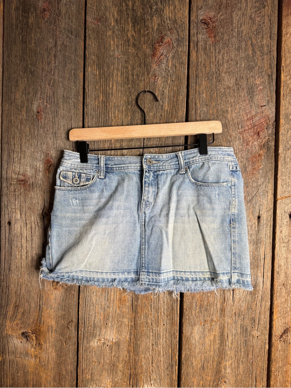 Vintage Aeropostale Light Blue Denim Mini Skirt